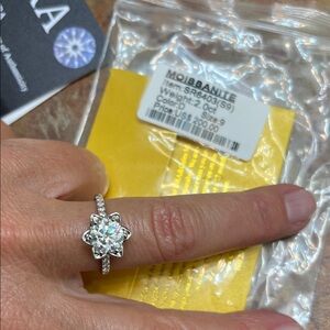 Moissanite Starburst Ring 9